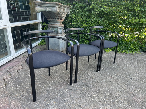 Ensemble de 3 chaises de salle à manger postmodernes, Segis