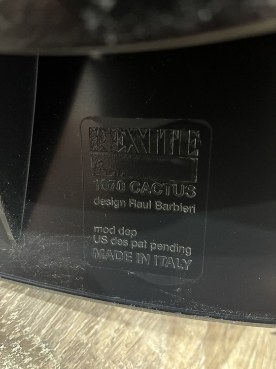 Appendiabiti Rexite Cactus 1070 di Raul Barbieri, anni '90, Metallo, Plastica, Nero, 1990 (foto 7 di 7)