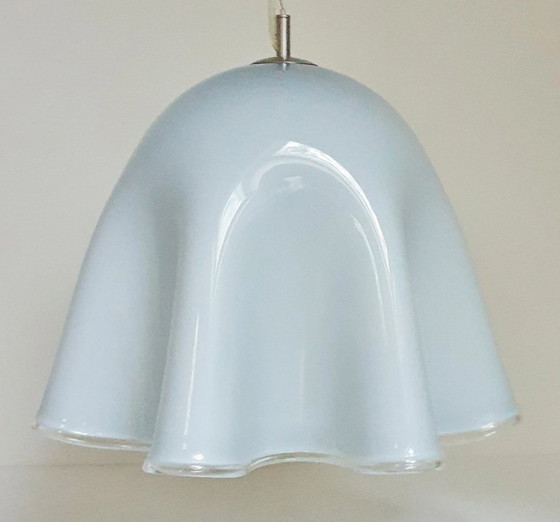 Image 1 of 2 large pendant lamps - Murano glass - model Fazeletto