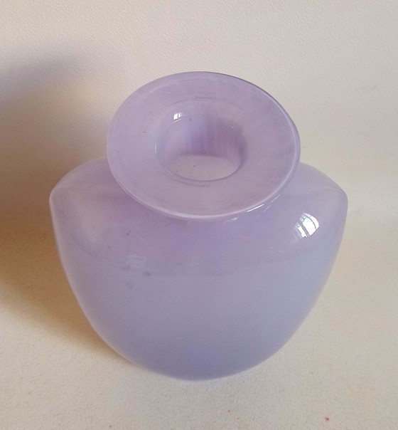 Image 1 of Bleu Lavande Vase 1980s by Kjell Engman Height 24.5 cm