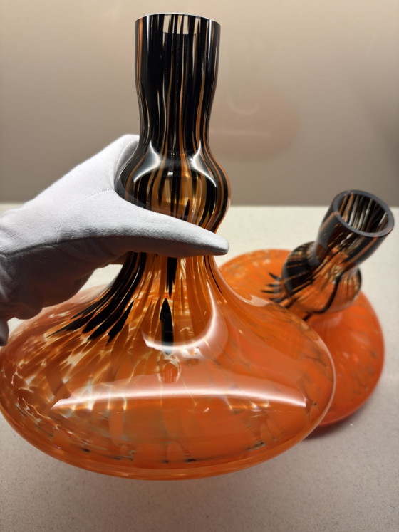 Image 1 of Designer bottle vases (2x) space age