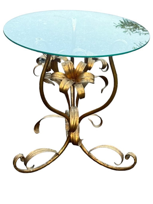 Tavolino vintage Hans Kögl – bijzettafels, Glass, Metal