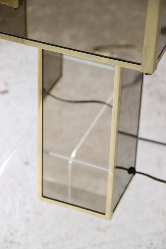 Image 1 of 2x Grote Brutalistische Italiaanse Tafellampen