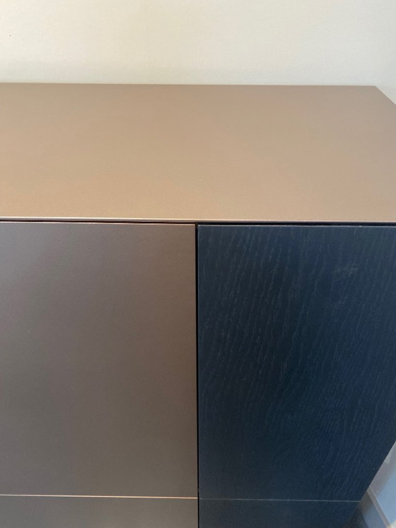 Image 1 of Coesel kast Capri, bronskleurig met zwart eiken