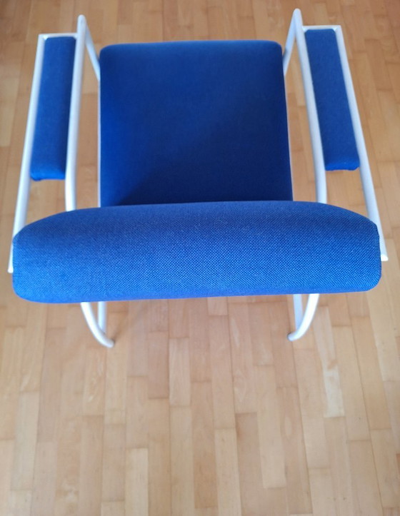 Image 1 of Beautiful Deep Blue Gelderland armchair, model 4735 incl. certificate