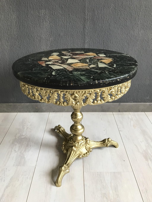 Table d'appoint vintage en onyx