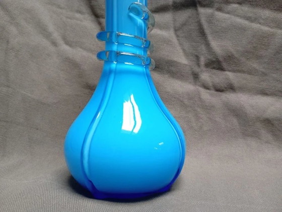 Vase Vintage Italien en Verre Opalin – Empoli (photo 4 of 5)
