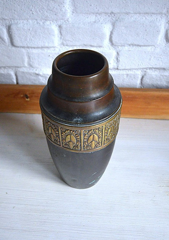 Image 1 of Jugendstilvase Messing 20er Jahre Art  ART NOUVEAU 