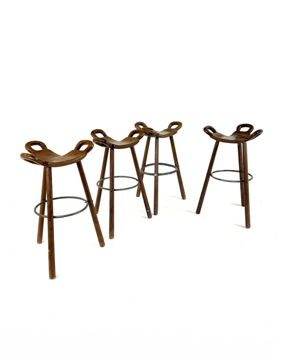 Image 1 of 4 sgabelli da bar vintage Marbella, Conoform anni '60