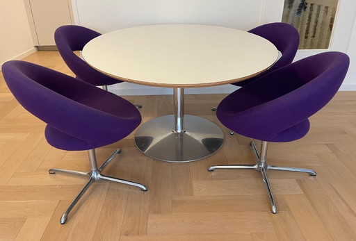 4 Artifort Nina Stühle lila, Setpreis
