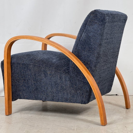 Sillón Art Déco francés, década de 1930, totalmente restaurado