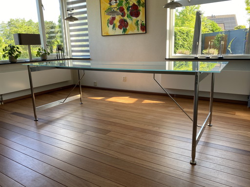 1x Glazen Tafel + 6x Stoelen Label Tiba Gerard vd Berg