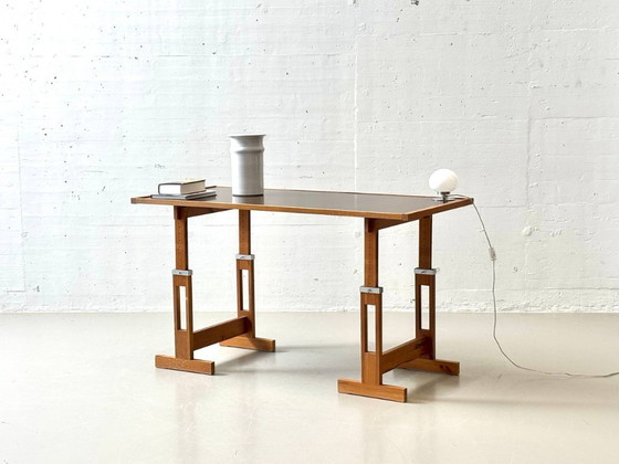 Image 1 of Height-adjustable mid-century work table / drafting table, 1970s