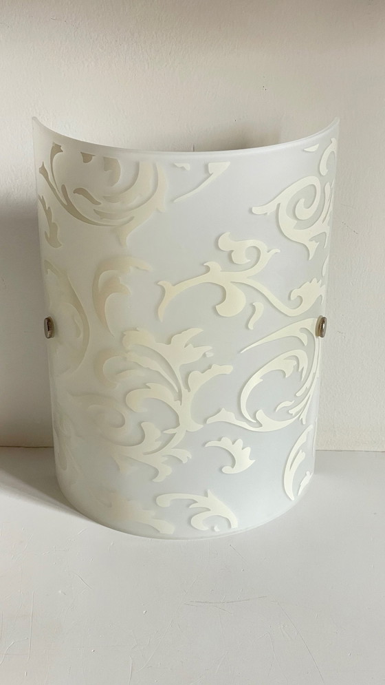 Image 1 of Polished and Silk-screened Glass Wall Lamp by Eglo