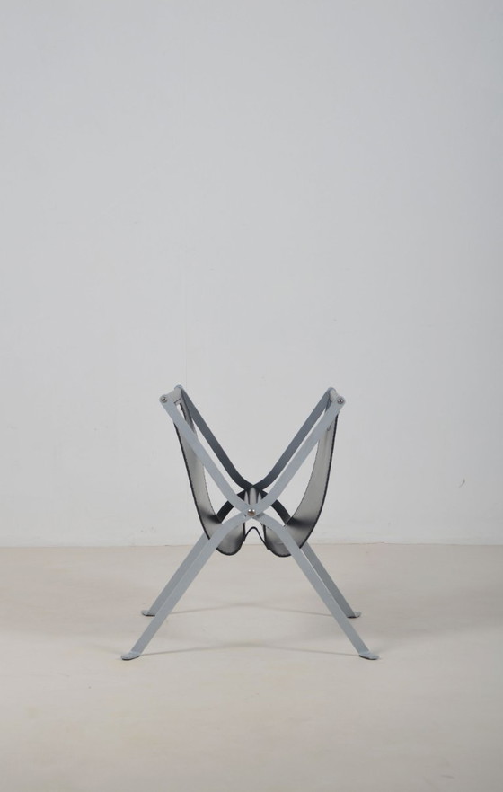 Image 1 of Portariviste pieghevole italiano in pelle di sella, anni '70