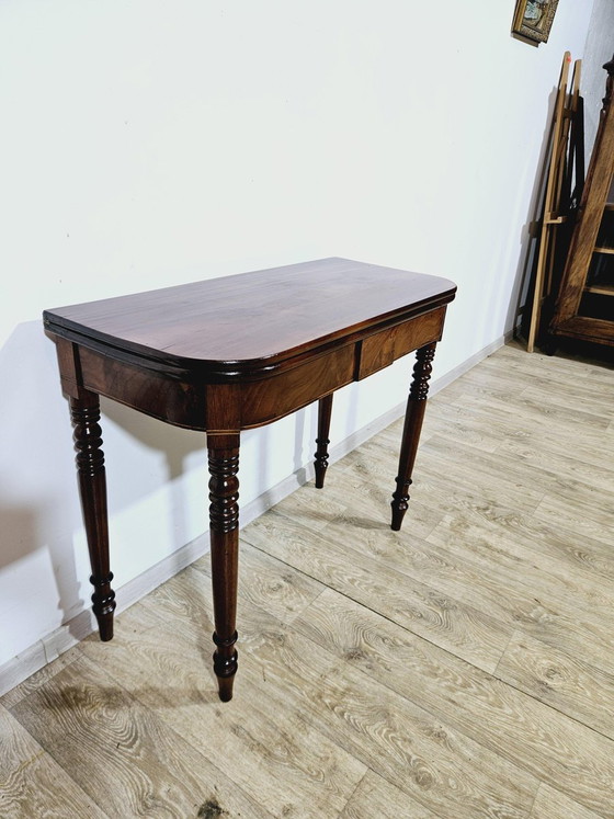 Antieke Kaarttafel in Mahonie, 19e eeuw – Bijzettafels (photo 3 of 19)