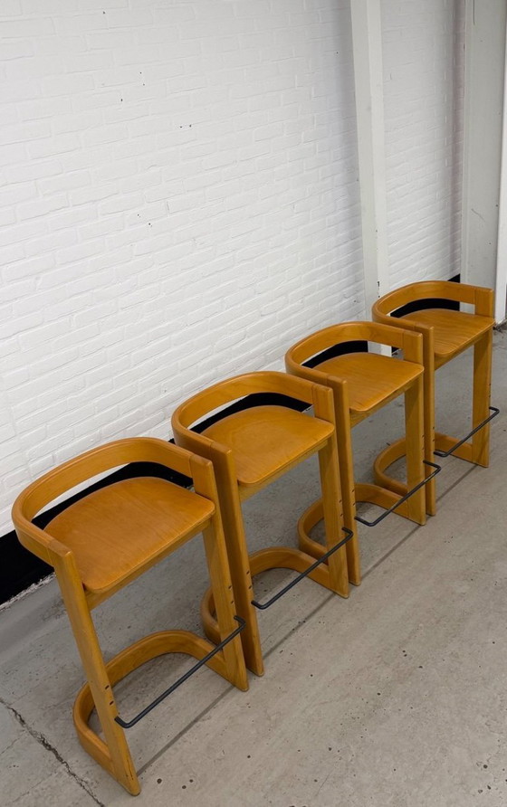 Image 1 of Set van 4 Willy Rizzo stijl barkrukken