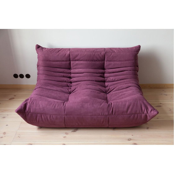 Image 1 of Ensemble salon vintage Togo en microfibre violette par Michel Ducaroy pour Ligne Roset, France 1970