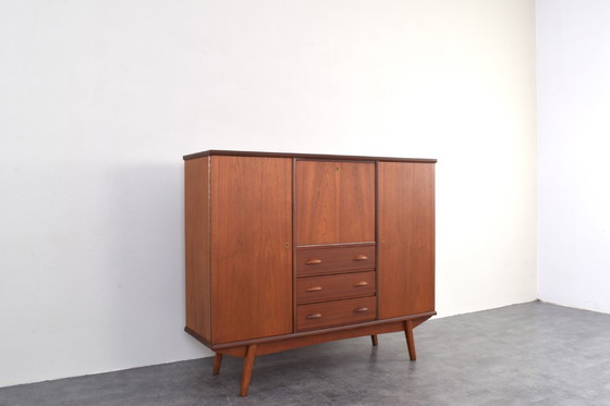Image 1 of Mid-Century Danish Teak Highboard, 1960s.