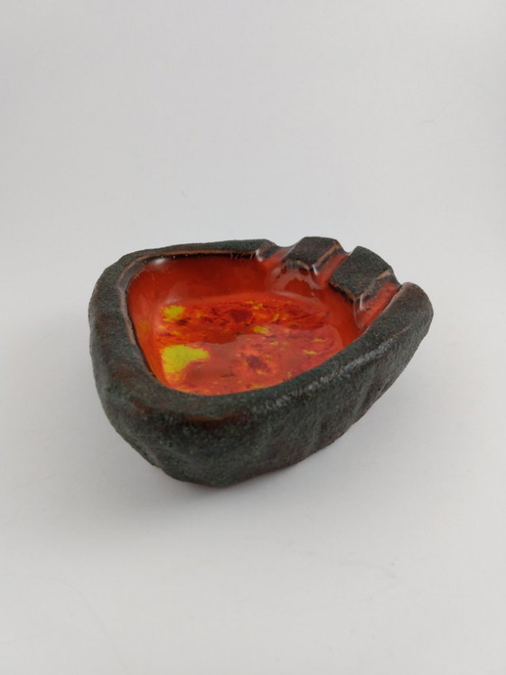 Cendrier Fat Lava rétro vintage rouge orange jaune – Accessoires de table, Ceramic (photo 7 of 7)