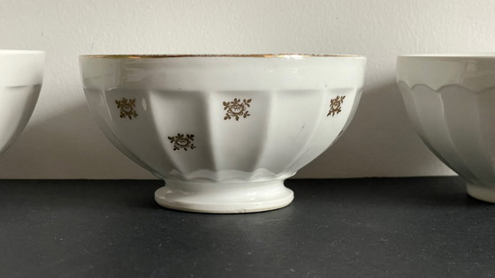 Image 1 of Vintage Pink and Gold Ceramic Bowls