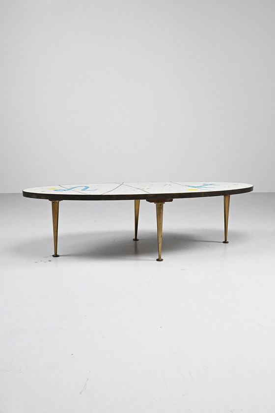 Image 1 of 50’s Mozaïek salontafel in hele goede staat