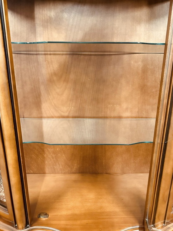 Klassische Jugendstil Anrichte – Vitrine, Glas, Metall (photo 10 of 16)