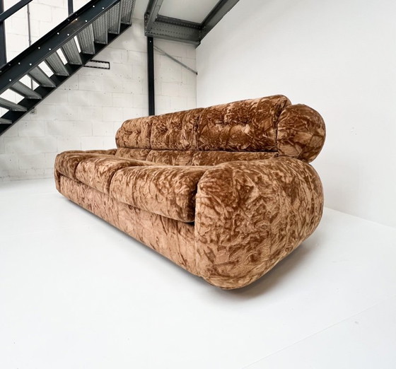 Image 1 of Italian vintage velvet sofa and sofa bed, 1970s