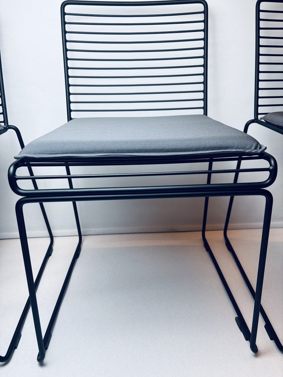 Image 1 of Sedie da pranzo HAY Hee – Set di 10 + 10 cuscini – Nere – Ottime condizioni