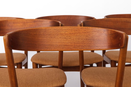 Set of 6 Danish Mid Century Dining Chairs – Farstrup Model 206, Teak Wood Chairs 1960s, Vintage Scandinavian Dining Chairs