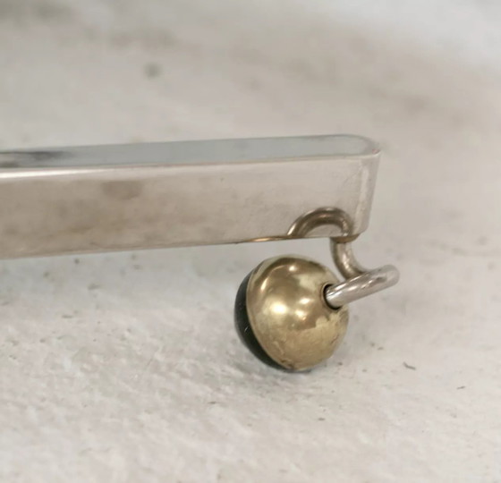 Image 1 of 2 poltrone girevoli, similpelle e acciaio, Italia, circa 1960