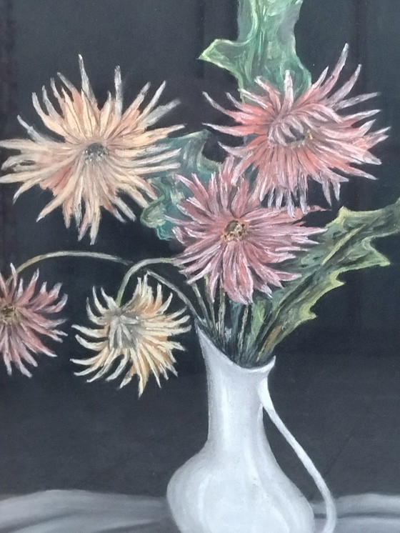 Image 1 of Pastel - Still Life with Flowers by J. Gelders