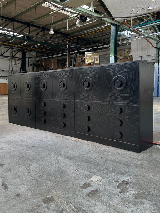 Ensemble de trois armoires brutalistes des années 1970, Belgique