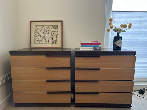 Tables de chevet Moser vintage années 70-80