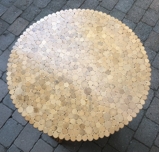Wheat Sheaf dining table by McGuire, USA.