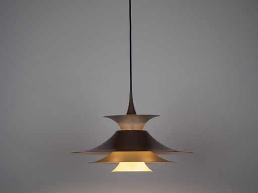 Danish Vintage Pendant Lamp Radius By Erik Balslev, Fog Og Morup, 1977