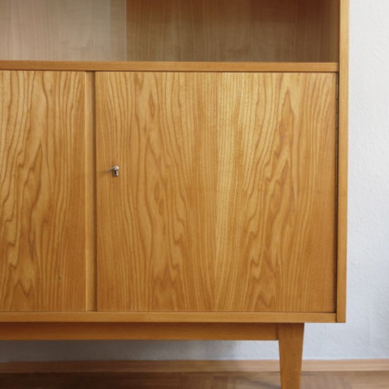 Image 1 of ❤️Hellerau Vitrinekast voor Cultureel Meubels Franz Ehrlich Serie 602 DDR Midden-eeuwse Bauhaus GERESTAUREERD