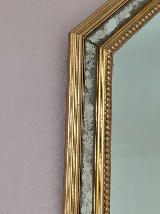 Image 1 of Antiker Spiegel mit vergoldetem Holz und Parcloses