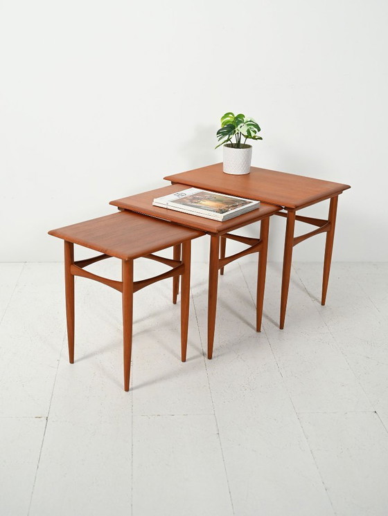 Image 1 of Scandinavian nesting tables from the 1950s–60s