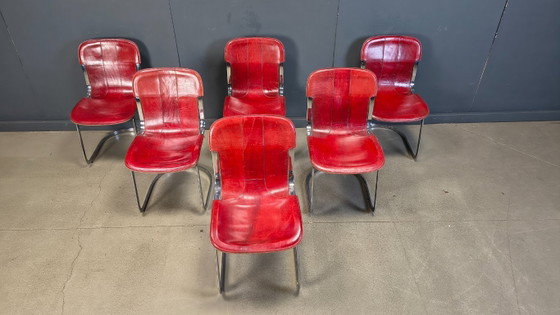 Image 1 of Vintage eetkamerstoelen van Cidue, set van 6, jaren 70