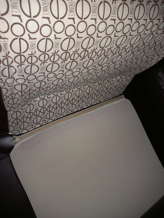 Image 1 of LINGE ROSET MODULARES SOFA-SET MIT SESSEL UND FUSSHOLE, DUNKELBRAUNES LEDER