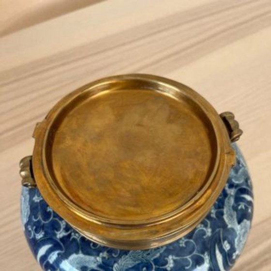 Porcelain Vase with Brass Lid by Asiatides Paris (photo 6 of 10)