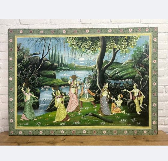 Image 1 of Pintura Pichwai muy grande 110 cm x 80 cm