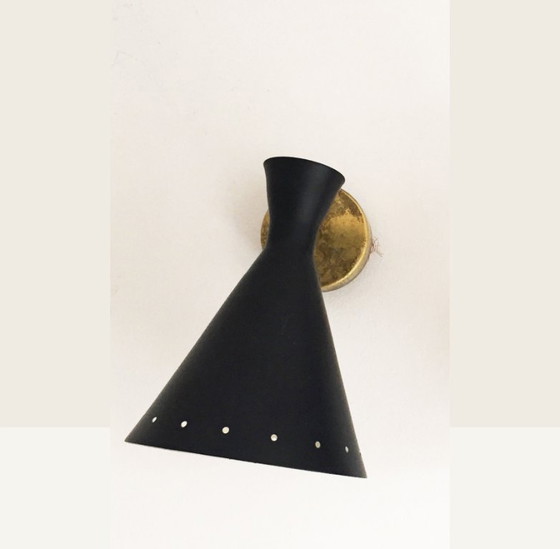 Image 1 of Italiaanse wandlamp, design uit de jaren 50