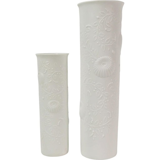 Paire de vases vintage en porcelaine de Kaiser, Allemagne années 1960