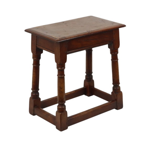 Tabouret ancien en chêne massif, style anglais, XIXe siècle – Wood, Vintage (photo 7 of 19)