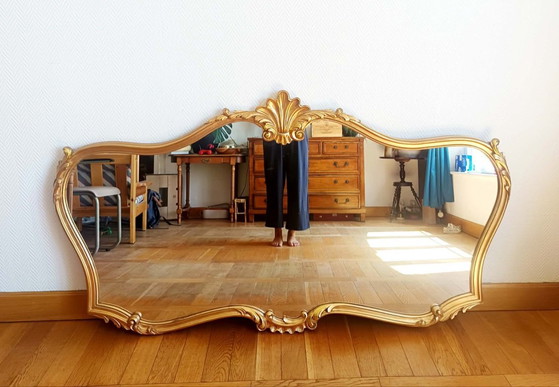 Image 1 of Large Louis XV style giltwood mirror, 166cm