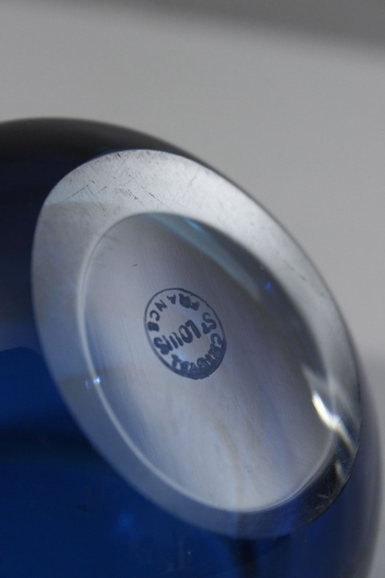 Image 1 of Sommerso Aschenbecher im Space-Age-Design, Kristallglas Saint Louis, Frankreich, 20. Jahrhundert