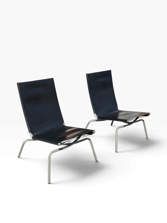 Set of 2 black lounge chairs by Fabiaan van Severen., Adjustable recliner chair, Leather (photo 12 of 12)