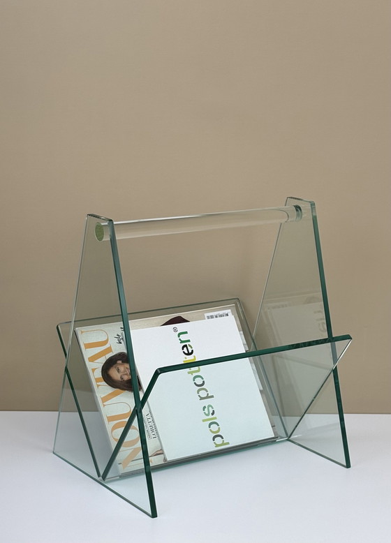 Image 1 of Vintage glass design magazine holder Helderr Adele reading rack